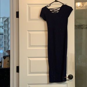 Dark Navy Blue Fitted Dress